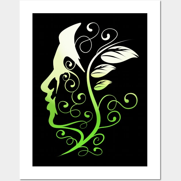 Vegan Inside My Head. Green Mind, Go Vegan Wall Art by SinBle